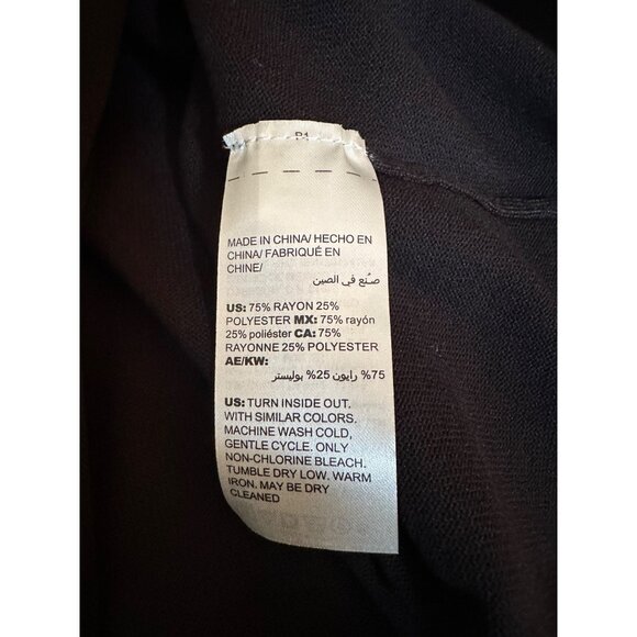 Black Long Sleeve Sweater Size XXL Rayon & Polyester Blend - Picture 4 of 4